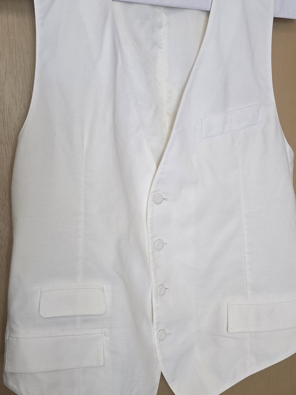 Flawless Alexander McQueen White Textured Tailored Vest It 50